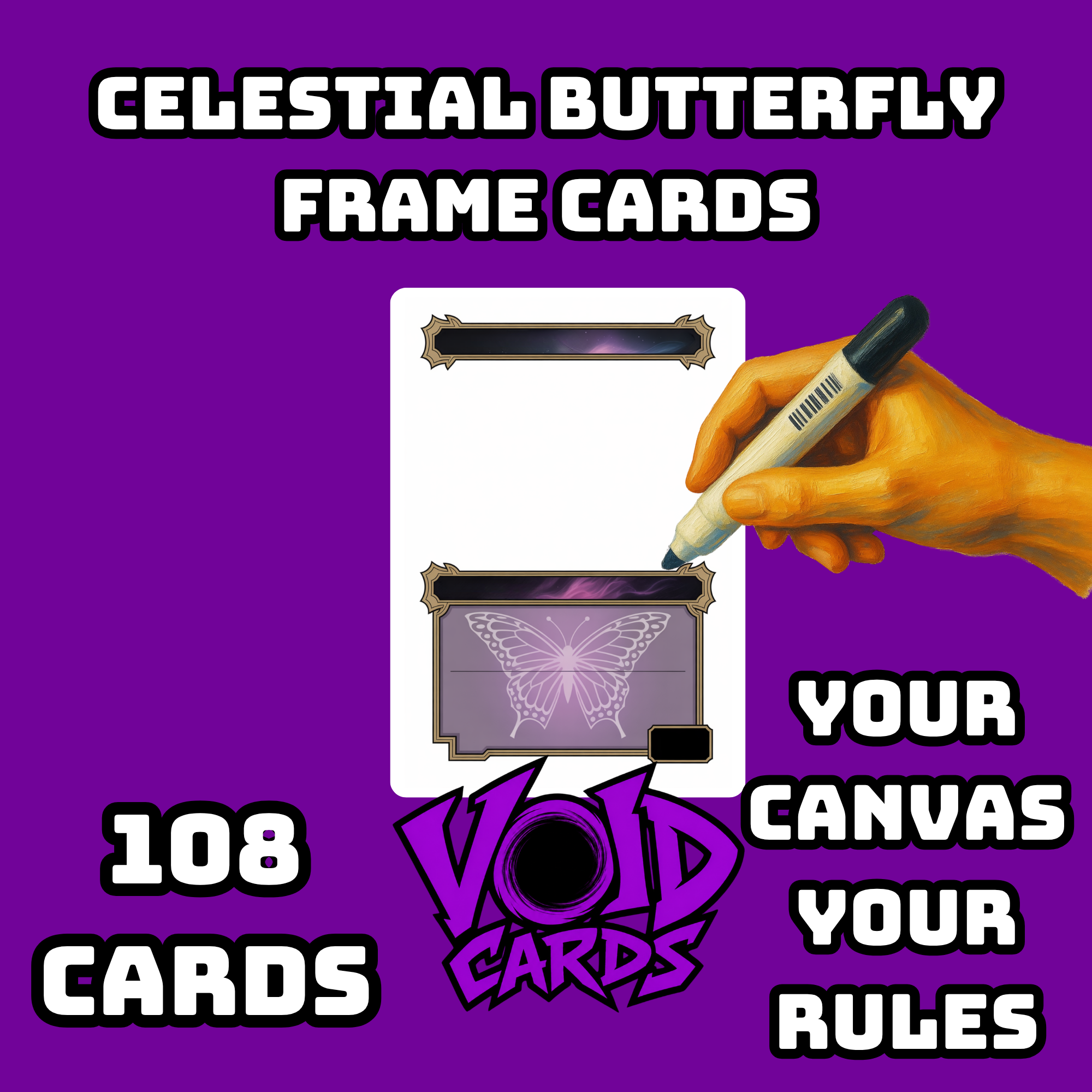 Celestial Butterfly Frame Cards