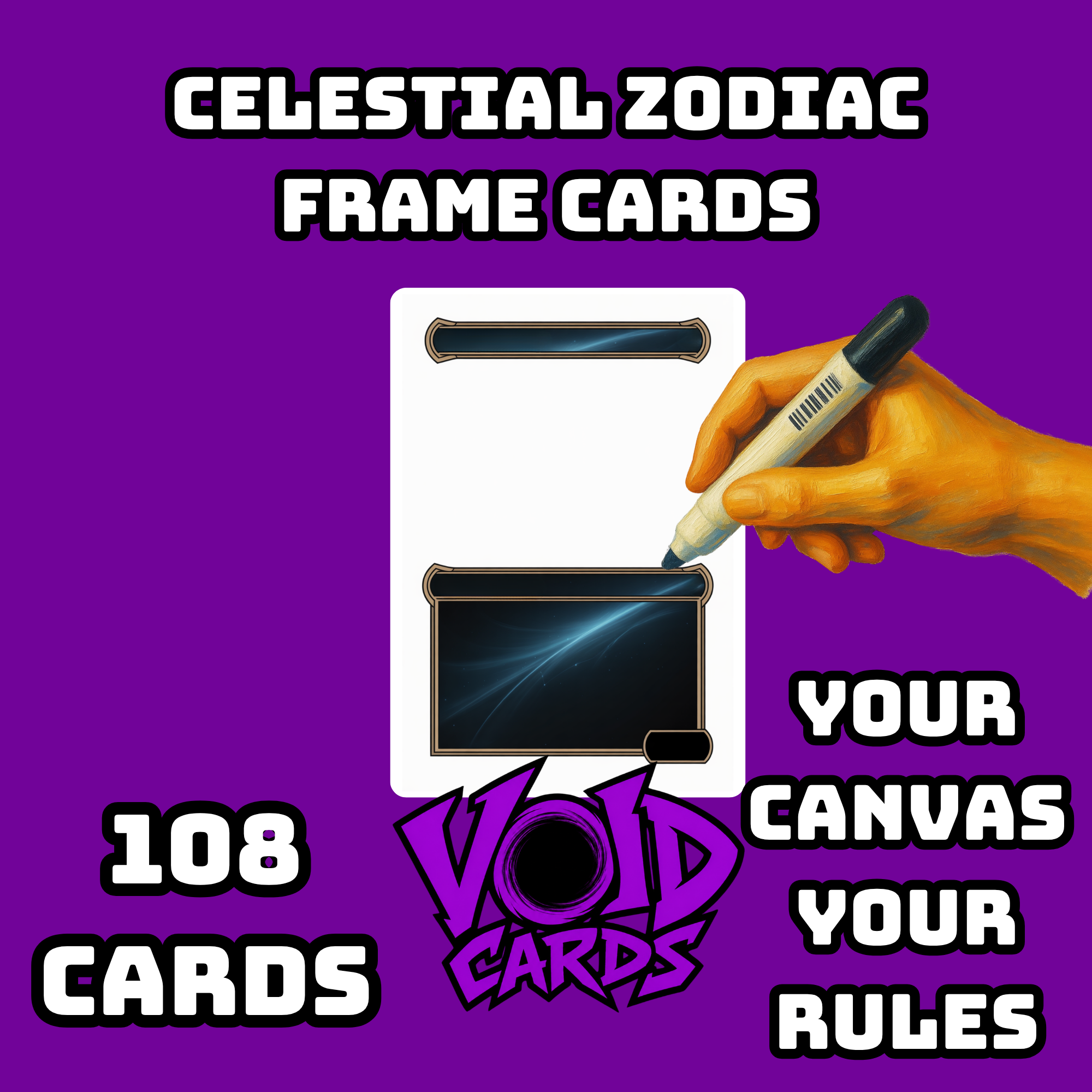 Celestial Zodiac Frame Cards