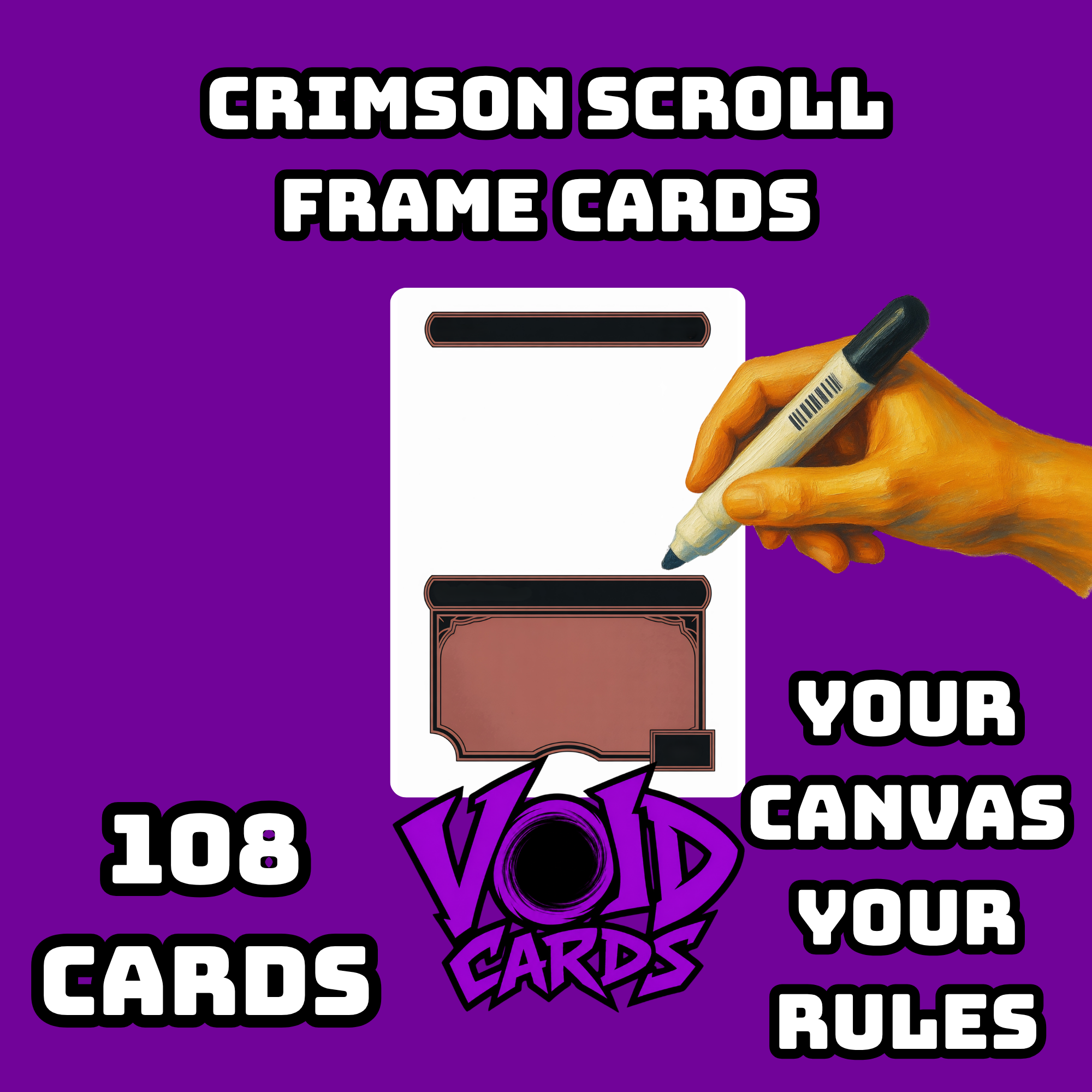 Crimson Scroll — 108 Framed Cards