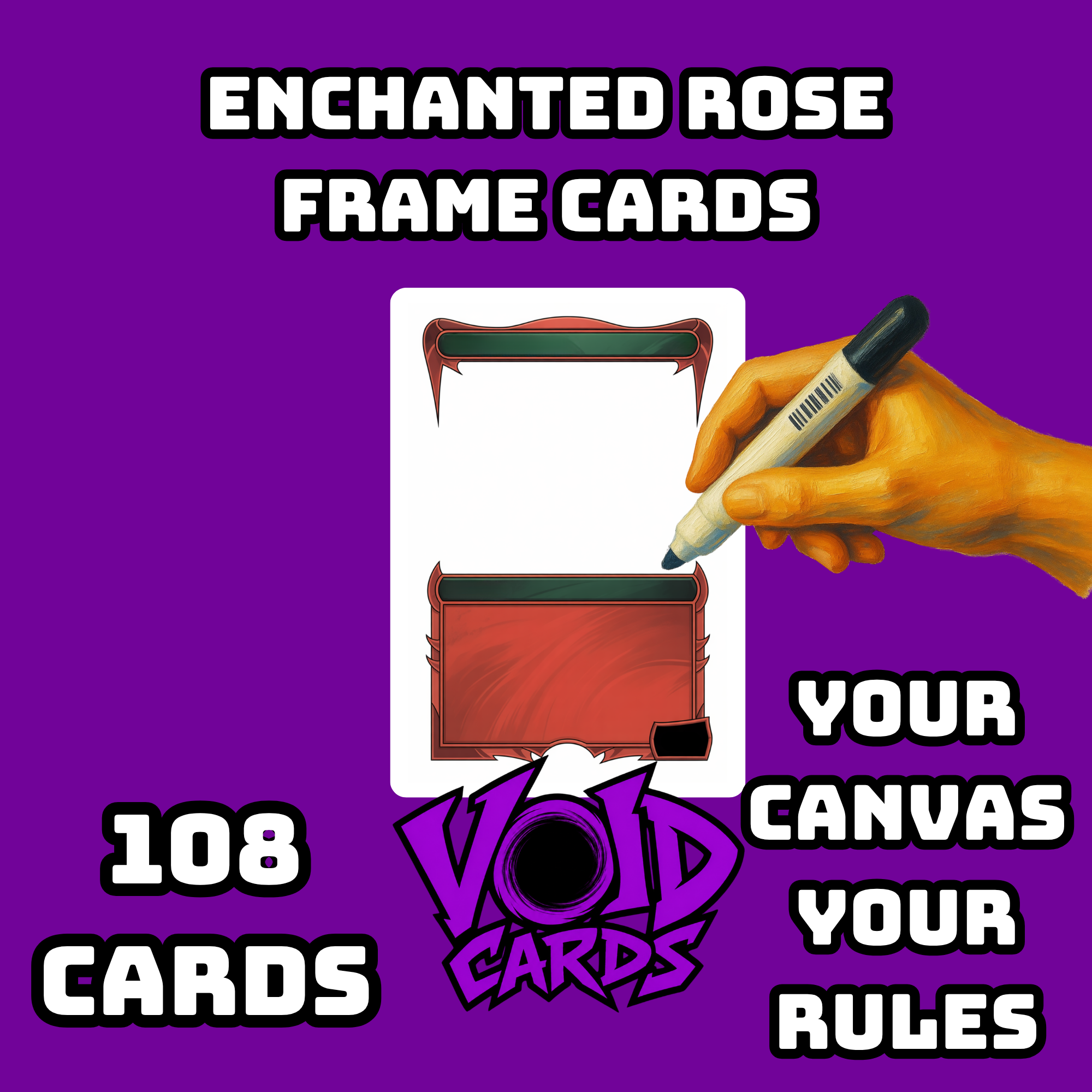 Enchanted Rose Frame Cards