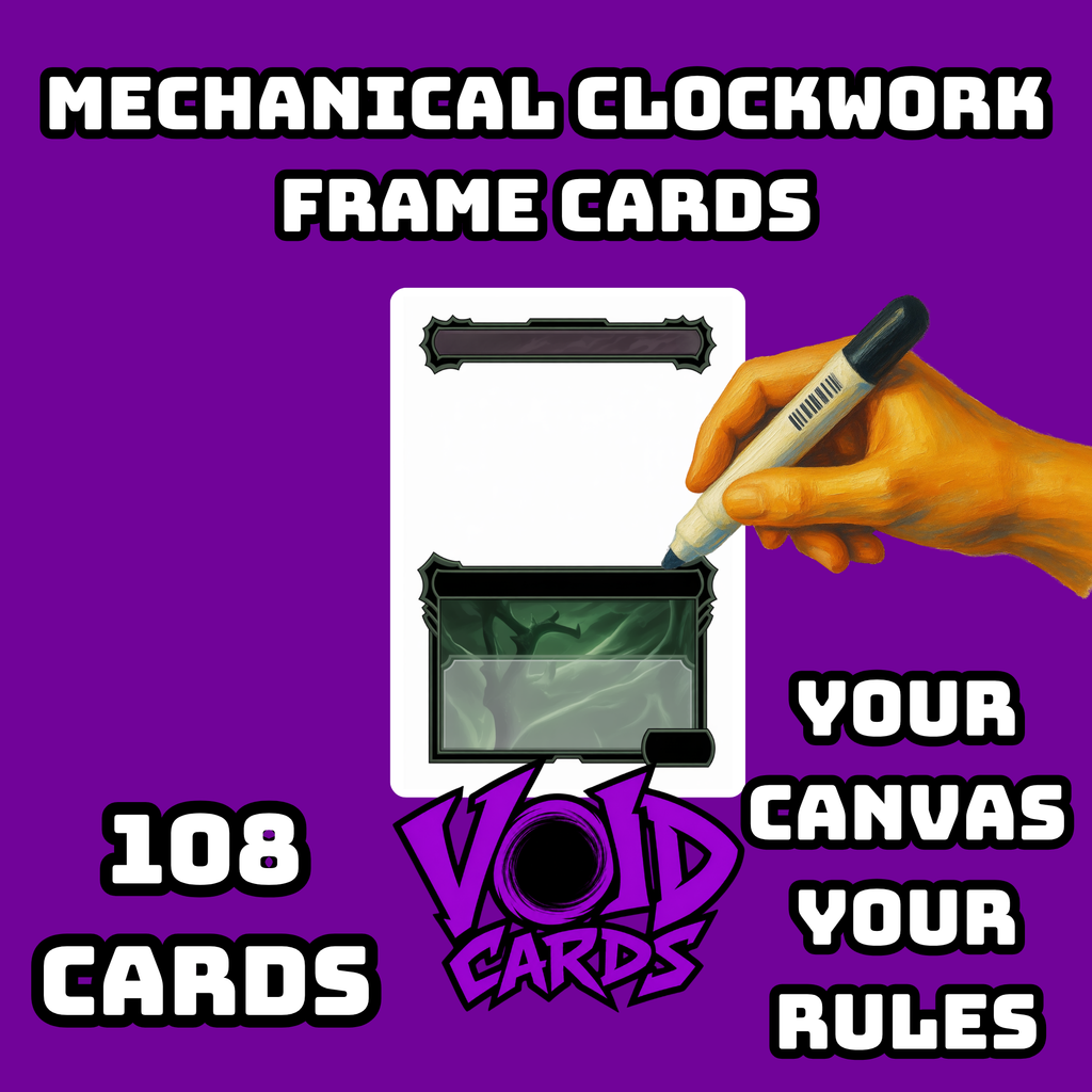 Mechanical Clockwork Frame Cards