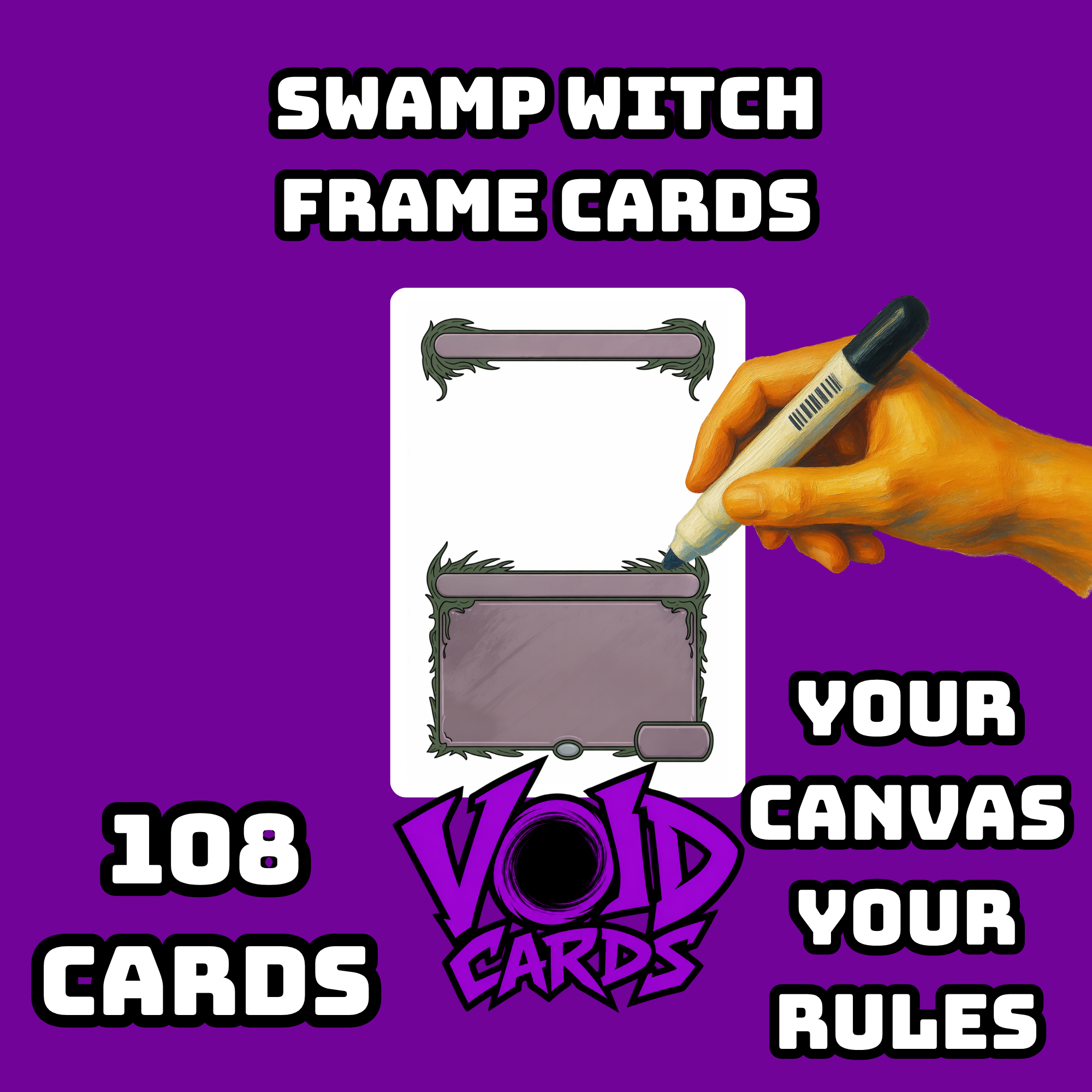 Swamp Witch Frame Cards